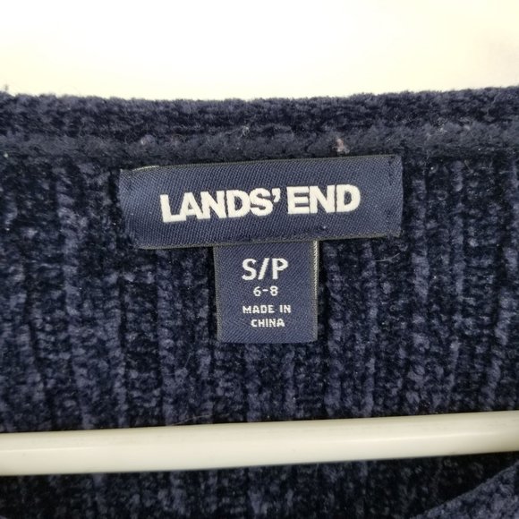 Lands' End Blue Ribbed Long Sleeved Pullover Sweater Size Small - Picture 3 of 9